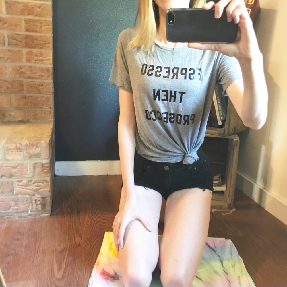 Espresso then prosecco